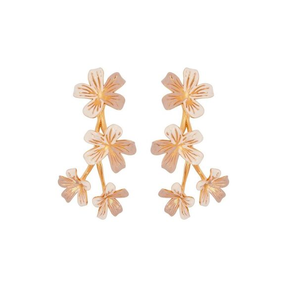 Oscar De La Renta Flowers On A Branch Earrings